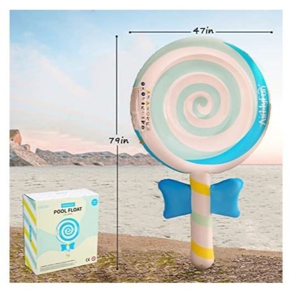 MEILINWI Pool Floats Adult, Extra Large 78" X 47" Inflatable Adult Pool Lounger - Picture 4 of 4